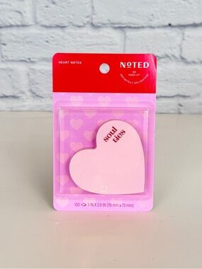 New Noted by Post it Heart Shaped Pink Love Sticky Notes 100 Sheets Soul Ties